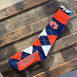 Auburn Tigers Argyle Crew Socks - Orange and Blue